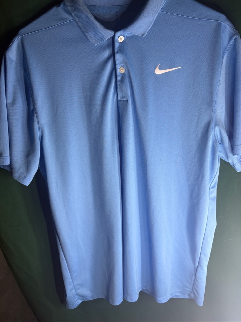 Nike Light Blue Performance Polo with White Swoosh
